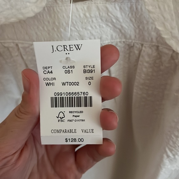 NWT Seersucker Tie-front Cutout Midi Dress - Picture 8 of 8